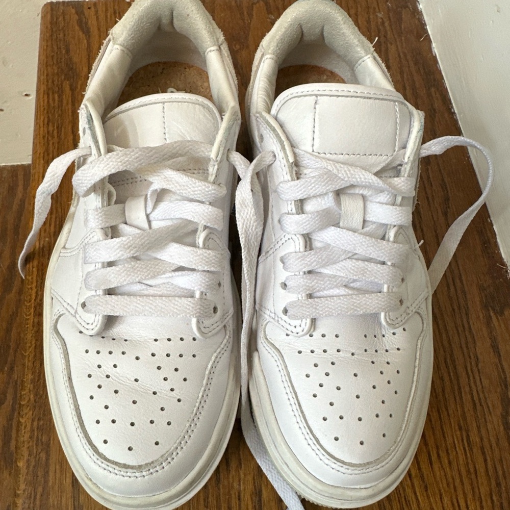 Nike Air Jordan 1 elevate platform White Leather Sneakers
